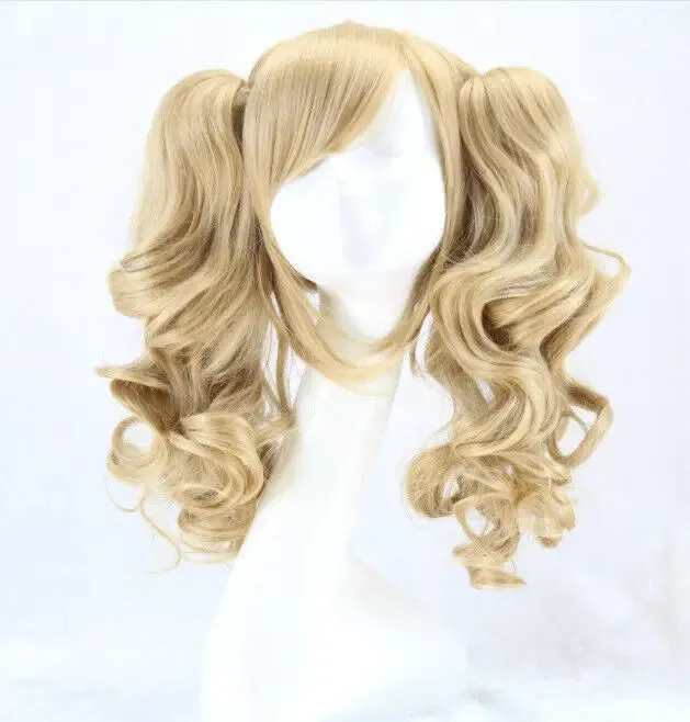 Fashion Lolita Full Curly Wig Pigtails Wavy Hair Cosplay Costume Halloween Party