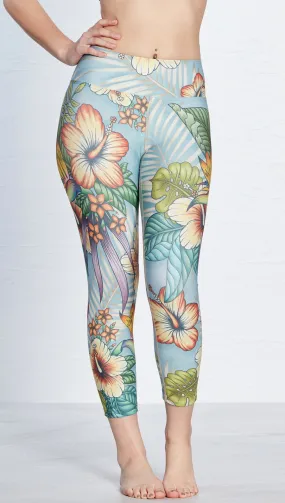 Floral Sky - Triathlon Capri Leggings