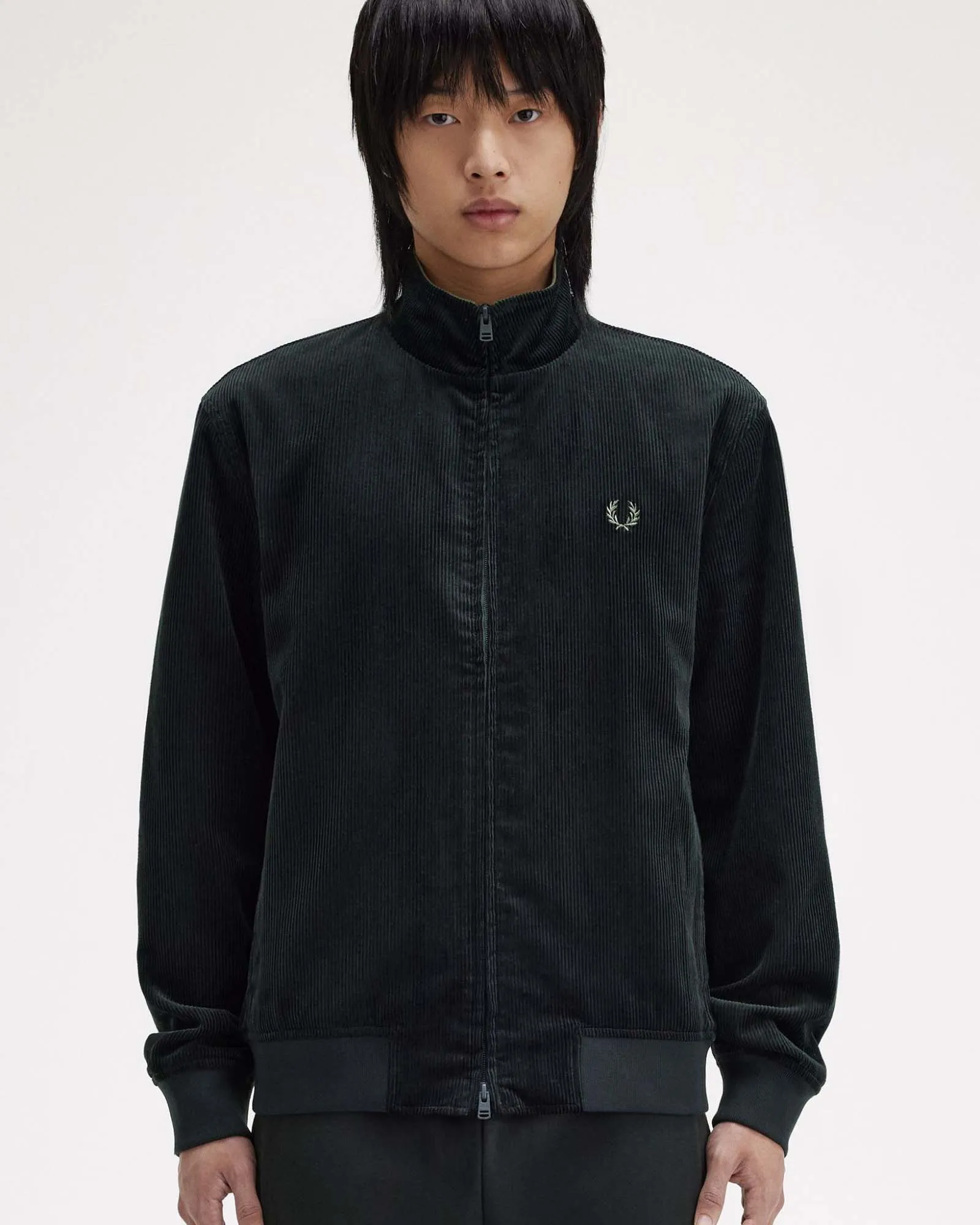 Fred Perry Corduroy Brentham Jacket - Night Green