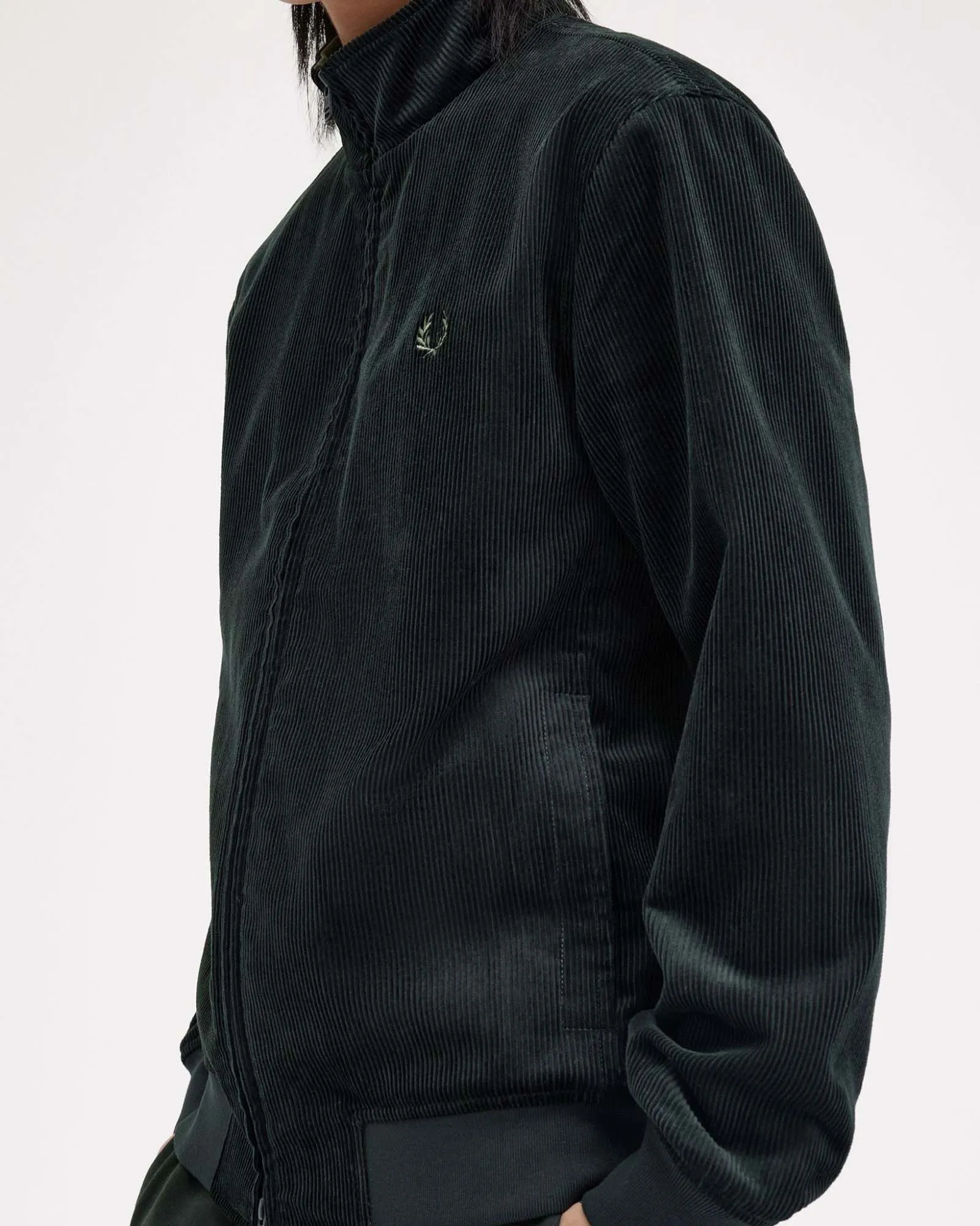 Fred Perry Corduroy Brentham Jacket - Night Green