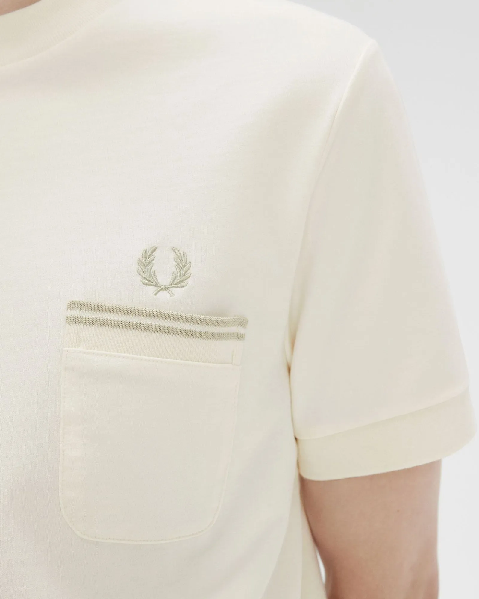 Fred Perry Loopback Jersey Pocket Tee - Ecru