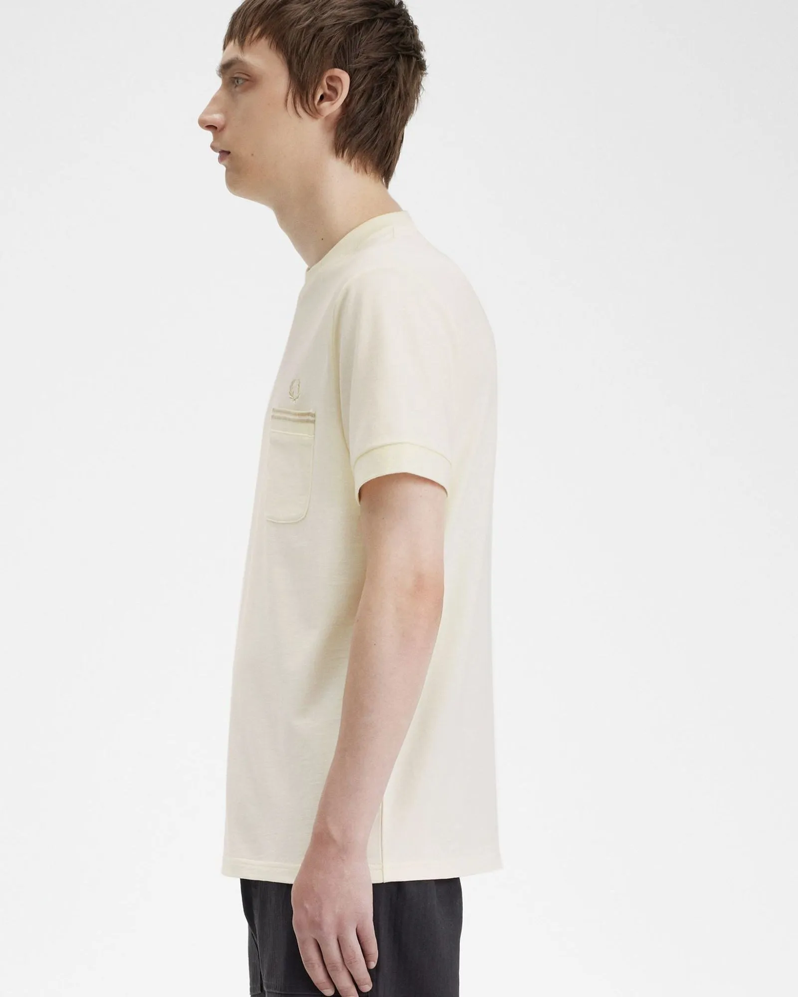 Fred Perry Loopback Jersey Pocket Tee - Ecru