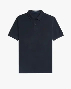 Fred Perry Open Waffle Polo Shirt - Navy