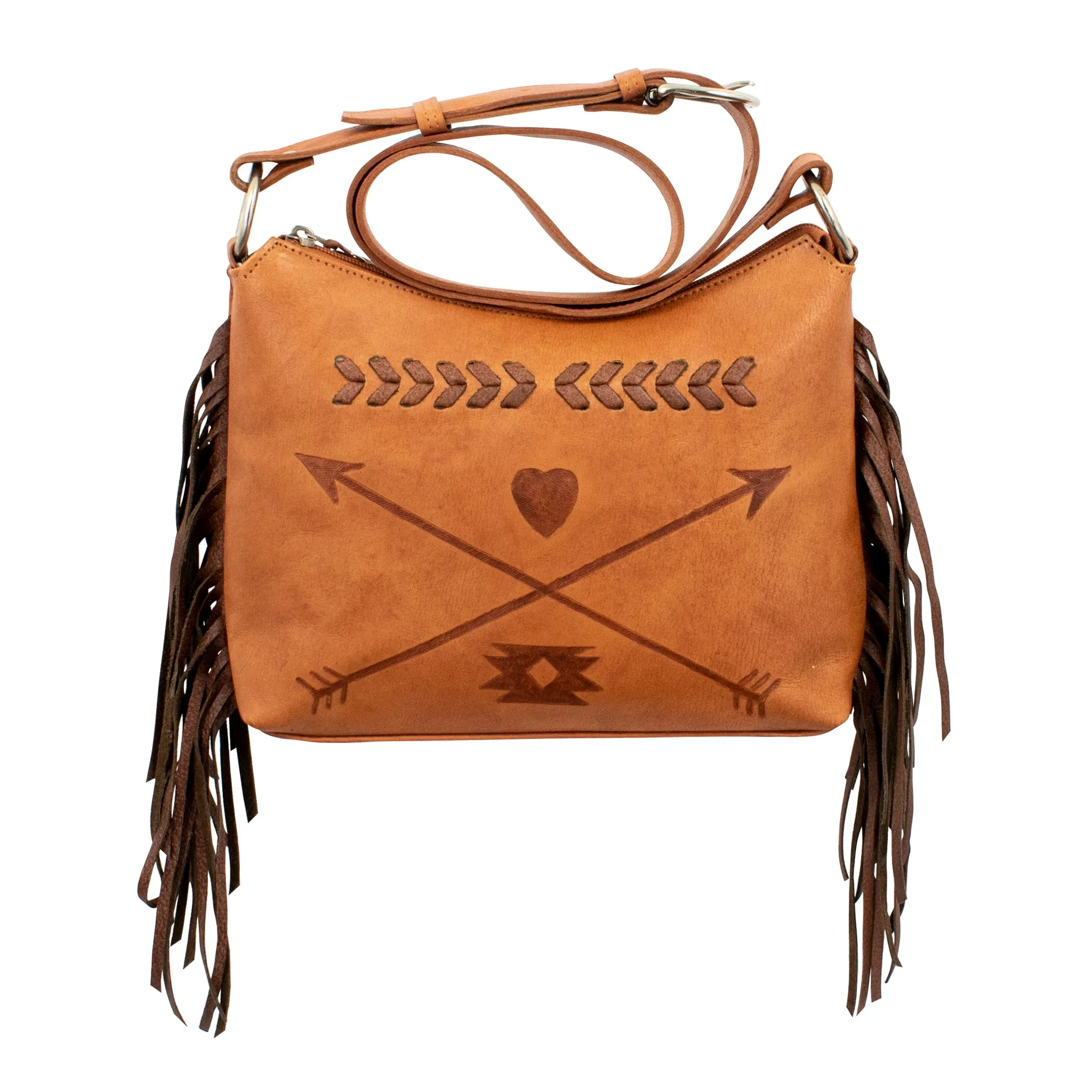 Friendship Arrows Zip-Top Shoulder Bag