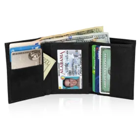 Genuine RFID-Blocking Tri-fold Leather Wallet