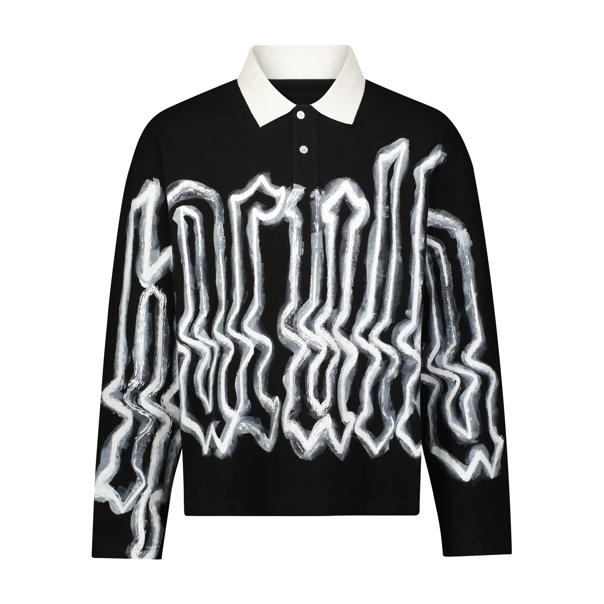 GLITCHED HACULLA OVERSIZED POLO SHIRT