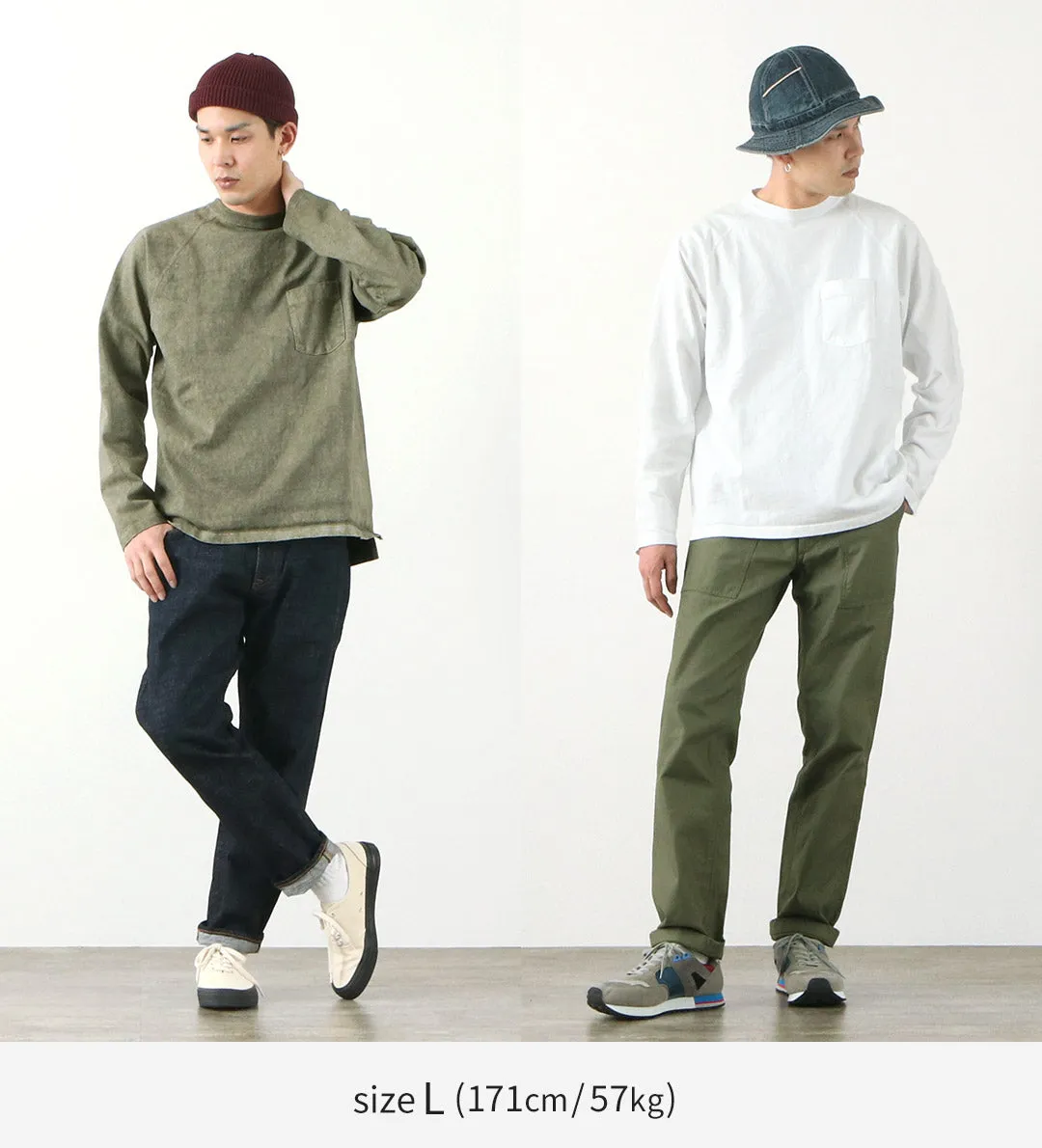 GOOD ON / Heavy Raglan Pocket T-Shirt Long Sleeve