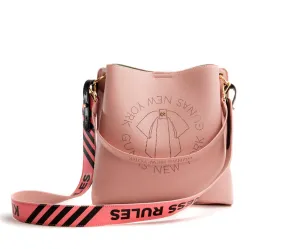 Gunas New York Tabitha Pink Bucket Shoulder Bag