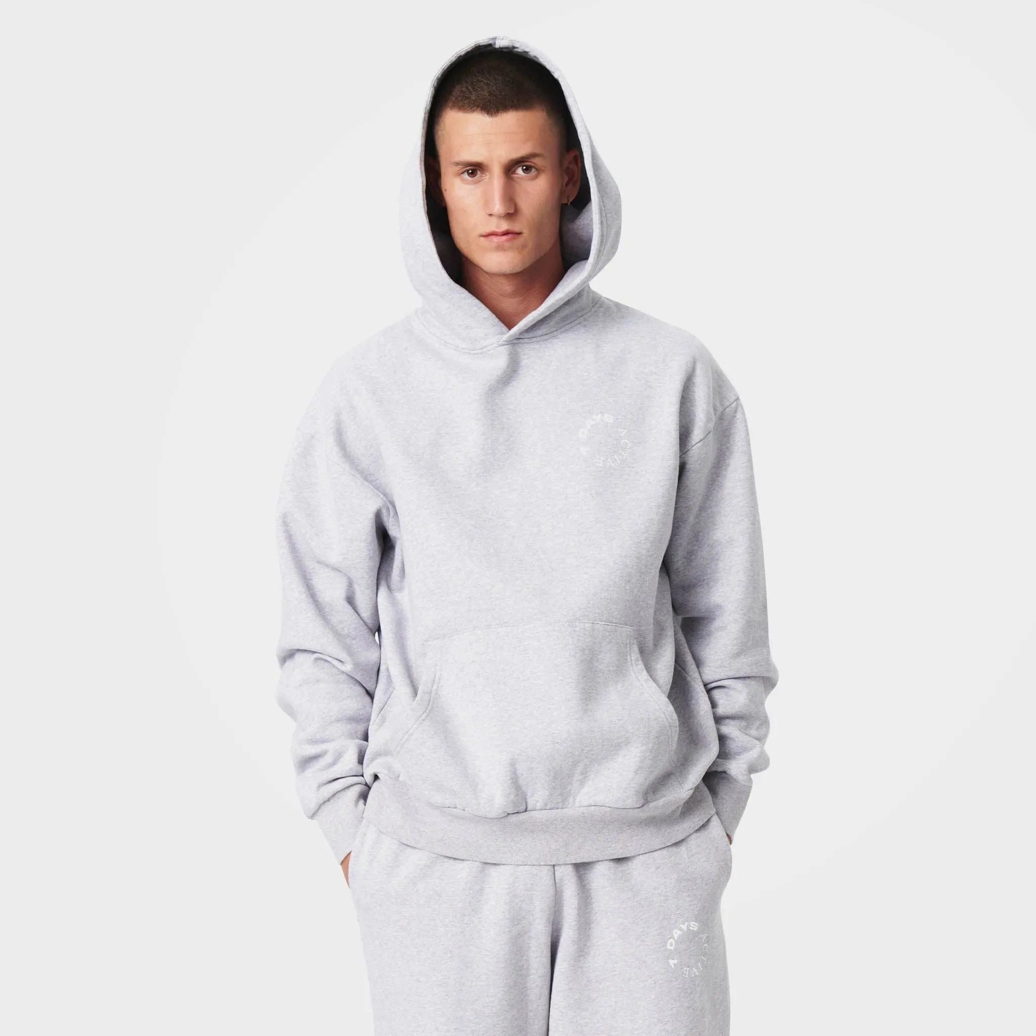 Heather Grey Organic Cotton Hoodie by 7Days Active