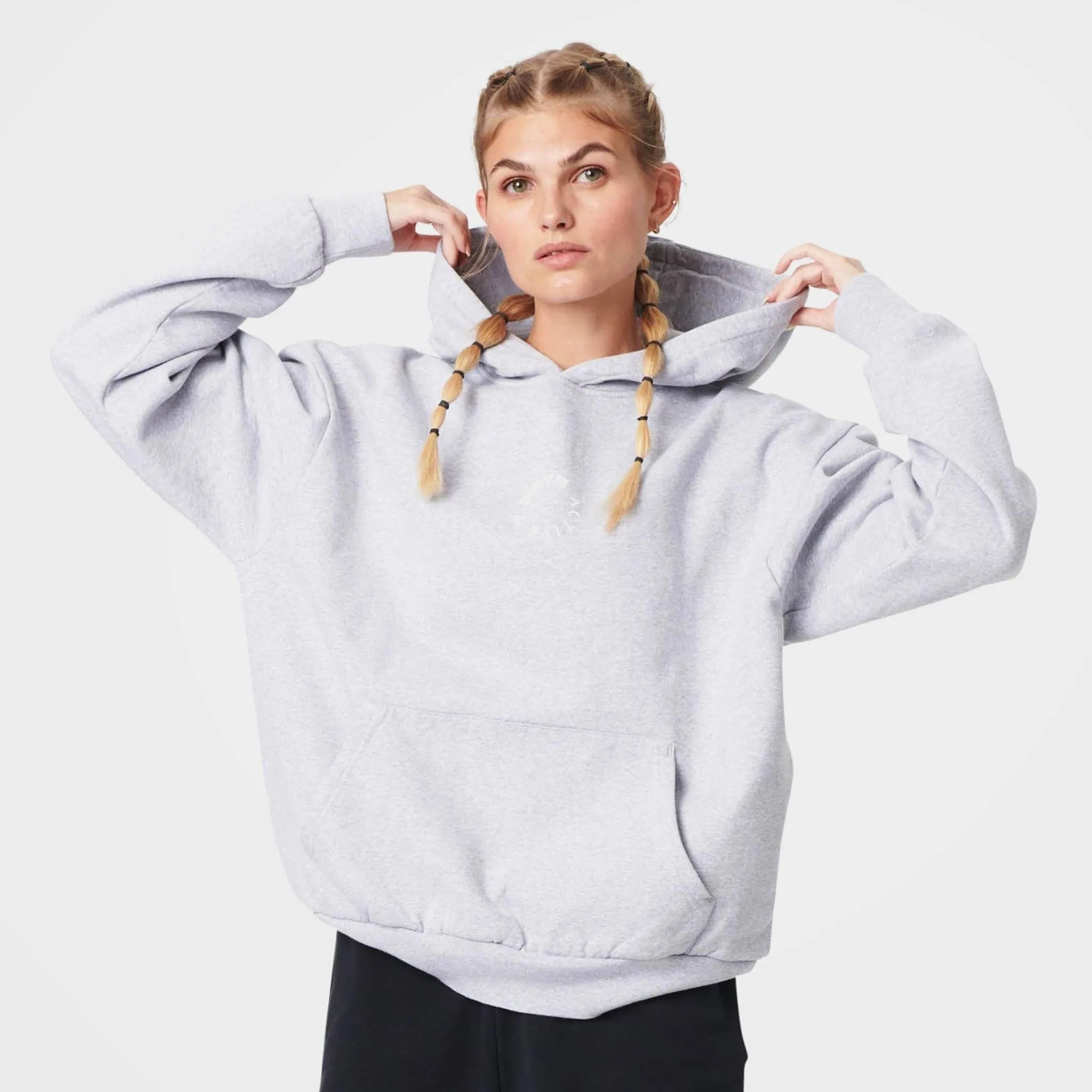 Heather Grey Organic Cotton Hoodie by 7Days Active