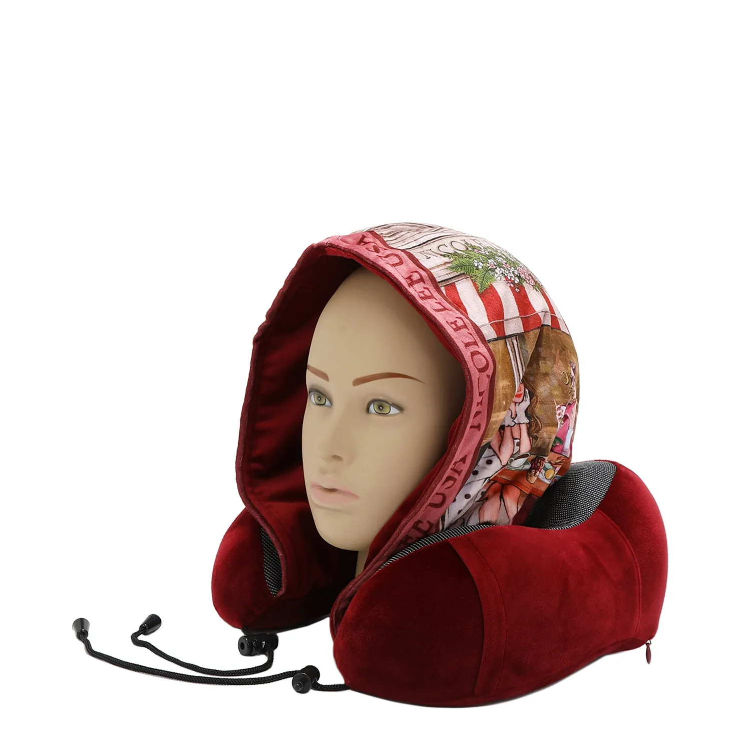 HOODED TRAVEL NECK PILLOW