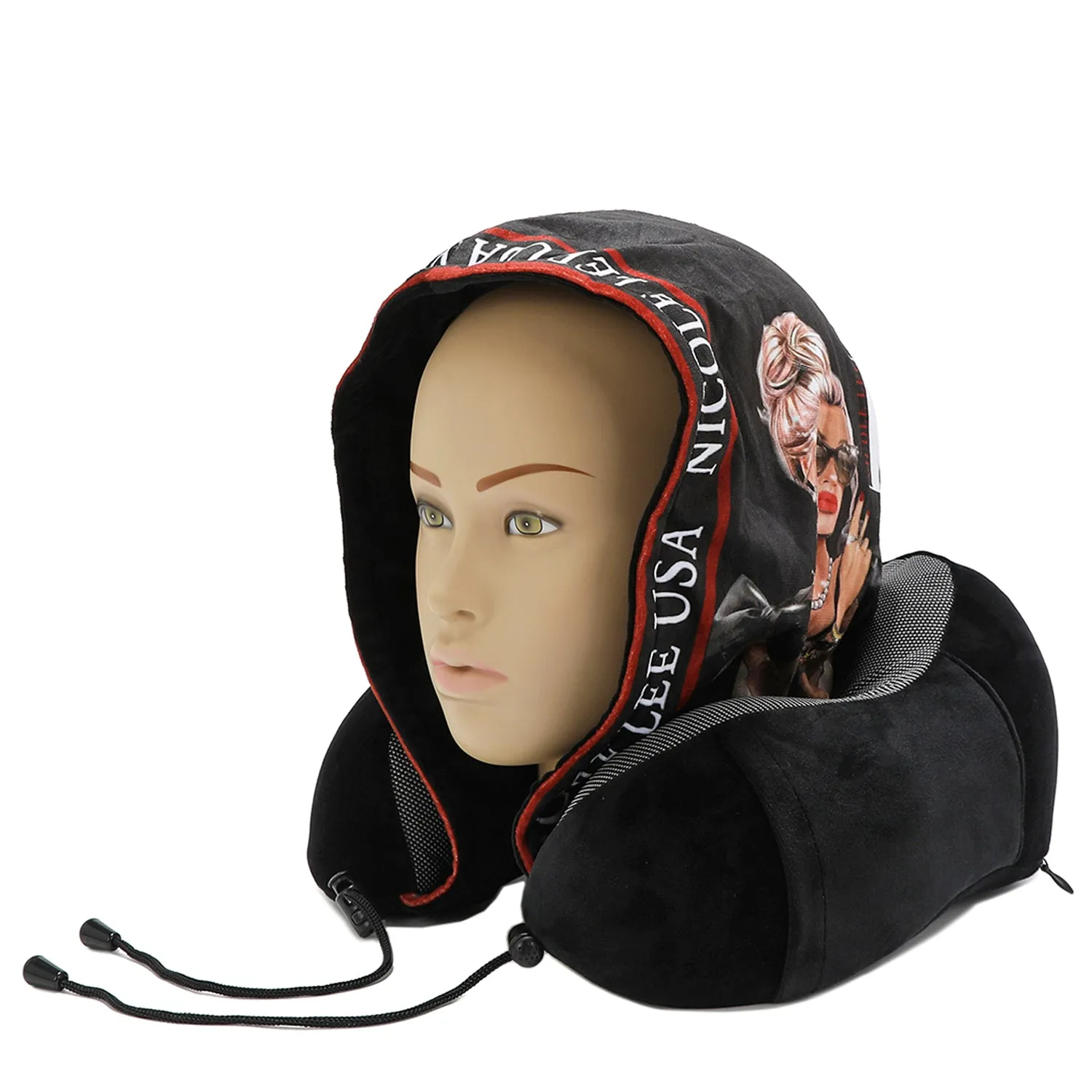 HOODED TRAVEL NECK PILLOW