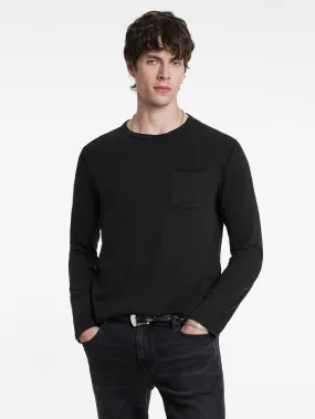 John Varvatos Crew with T-Hue Dye | Black