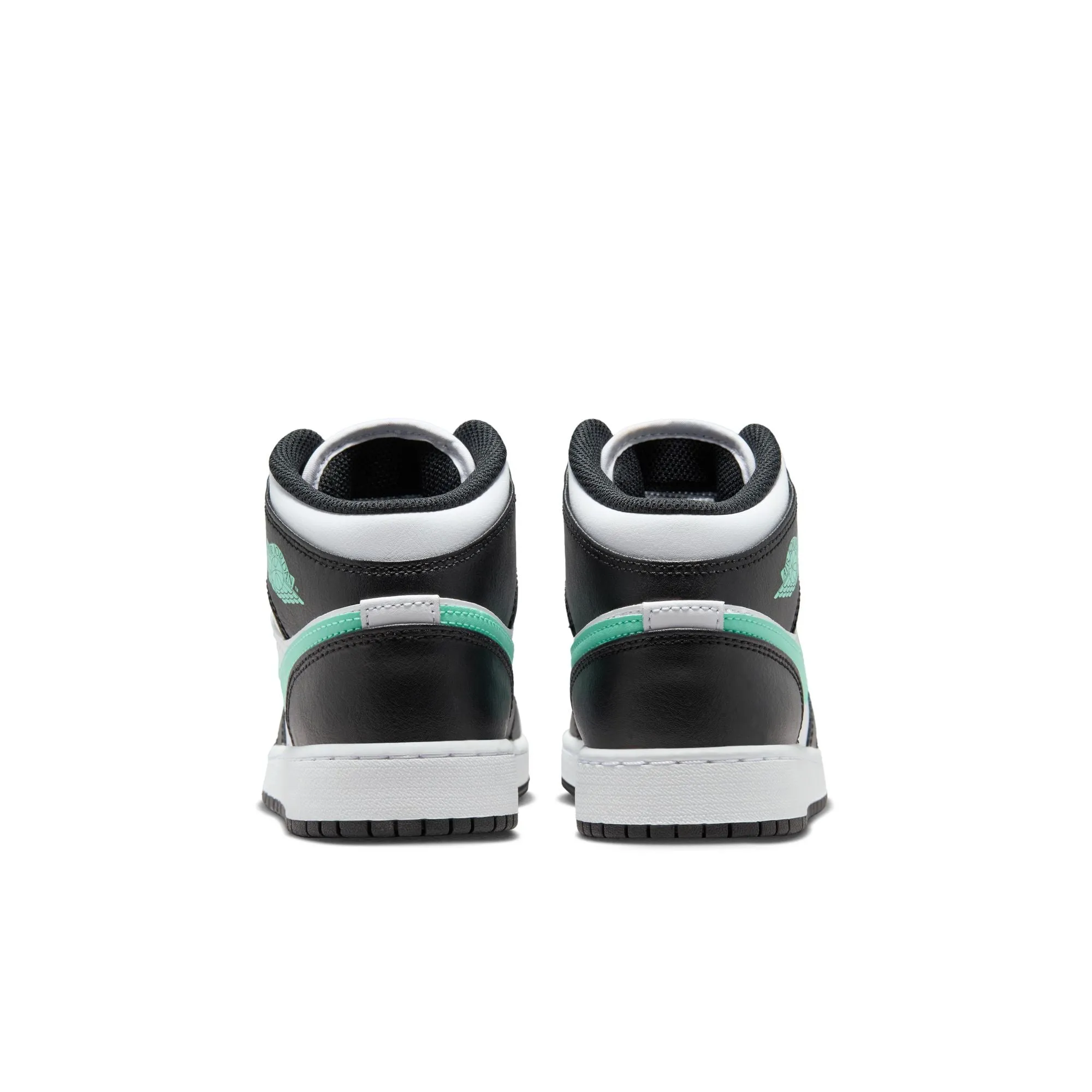 Jordan - Boy  - GS Air Jordan 1 Mid - White/Green Glow/Black