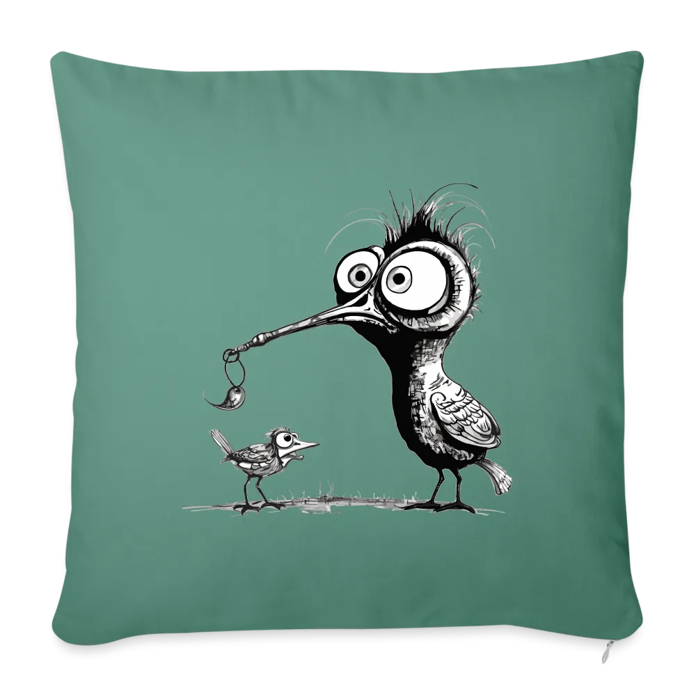 Kissenbezug 45x45cm mit Vogelmotiv "Amsel & Spatz"