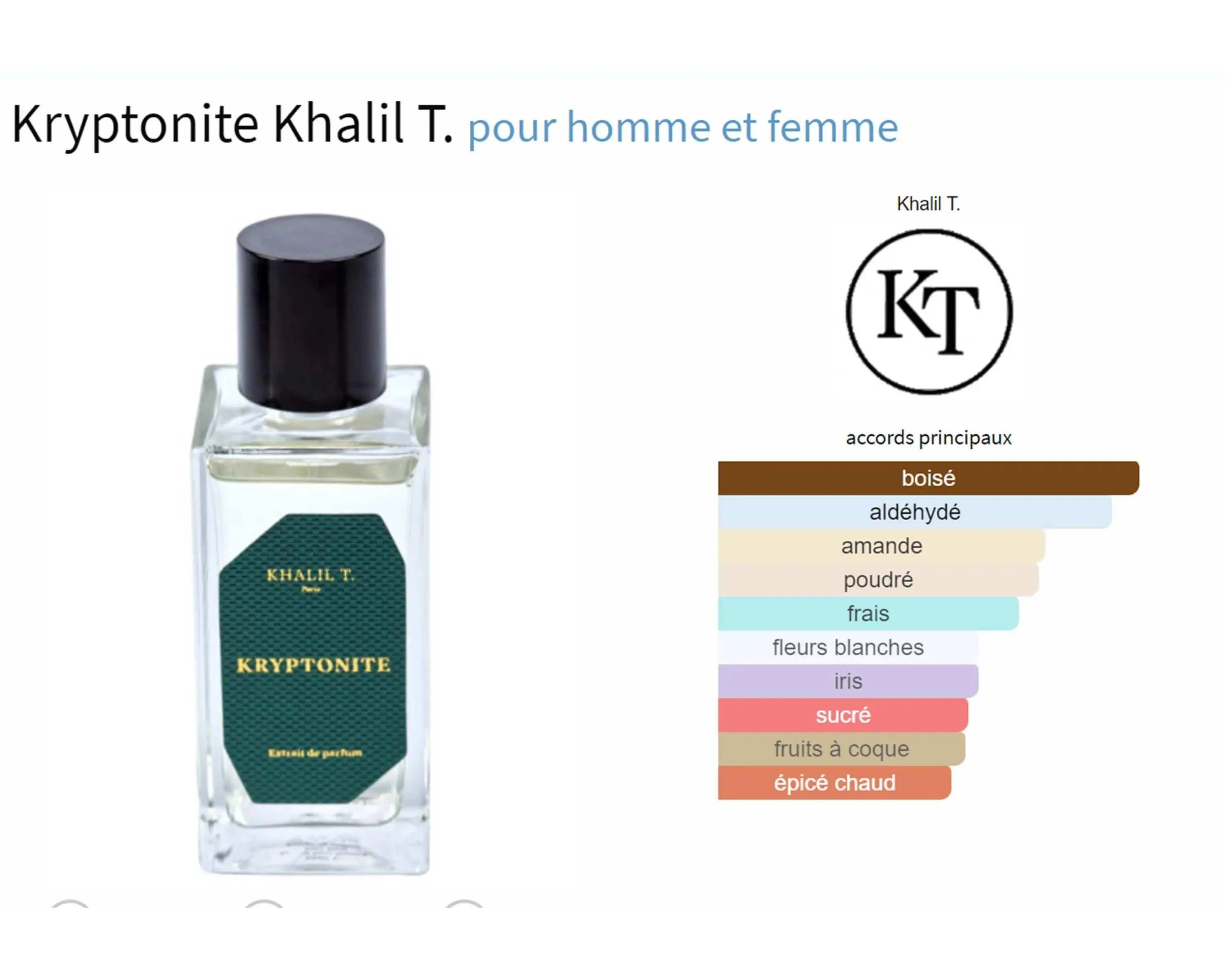 Kryptonite Khalil T. for women and men Decant Fragrance Samples