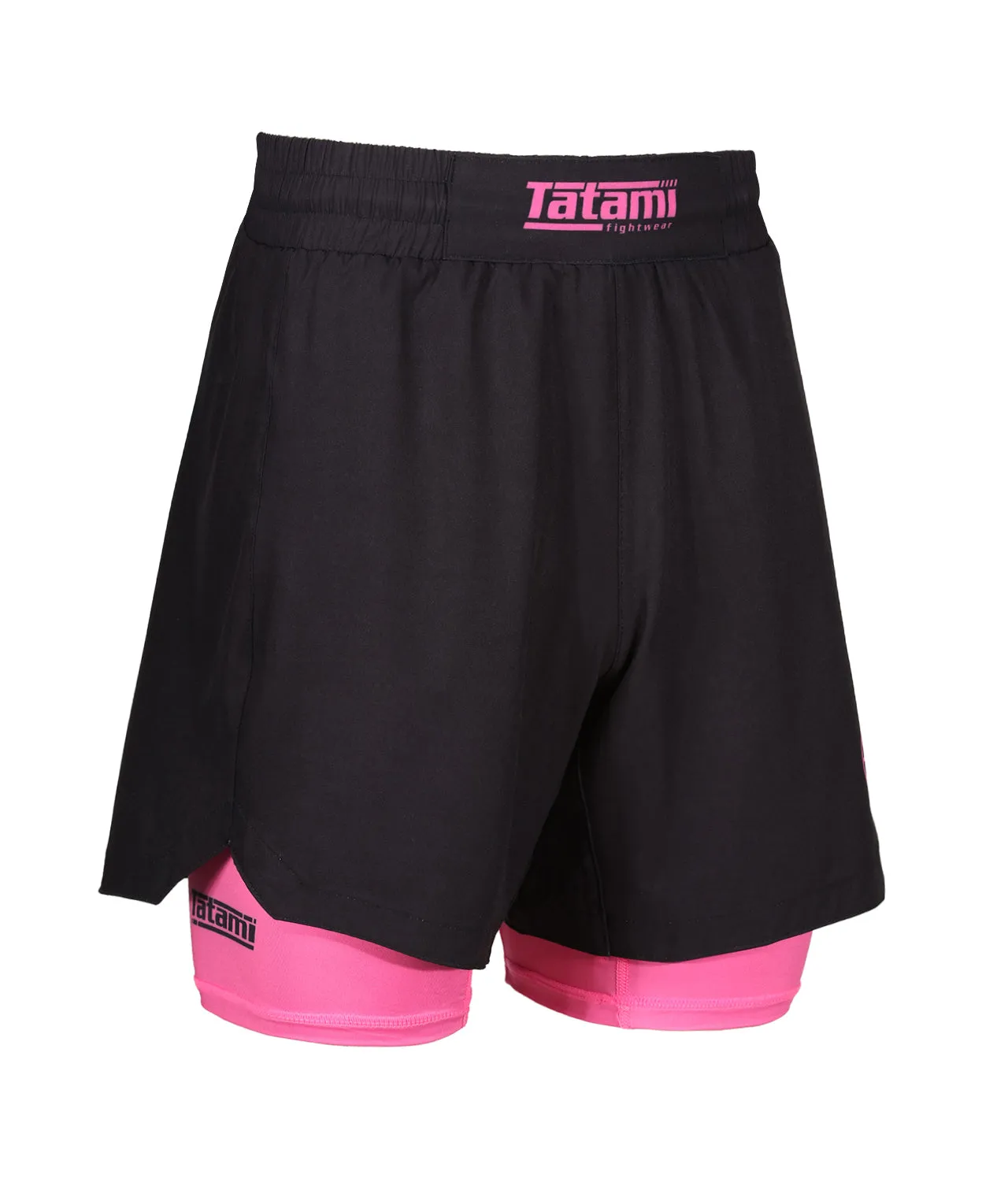 Ladies Dual Layer Grappling Shorts - Pink