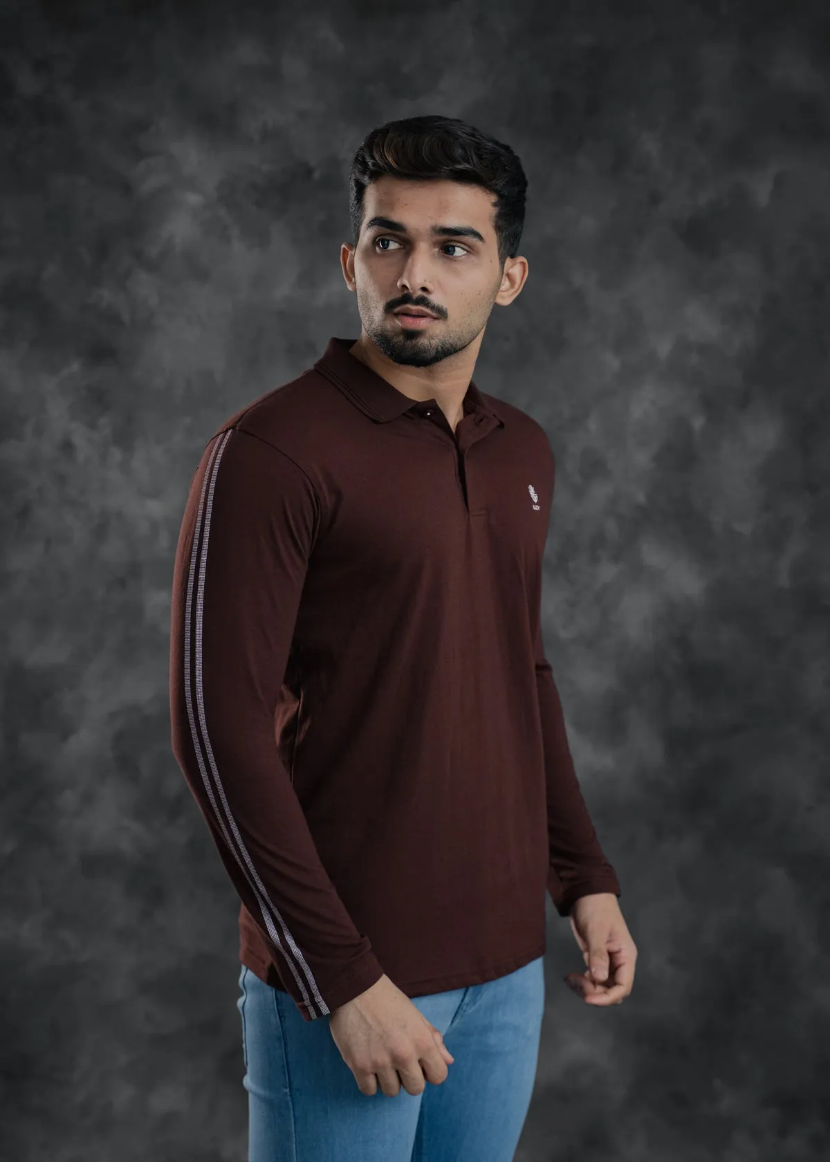 LCY | Twin Stripe Long Sleeve Polo