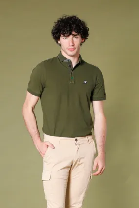 Leopardi polo uomo in piquet con dettagli sartoriali regular ①