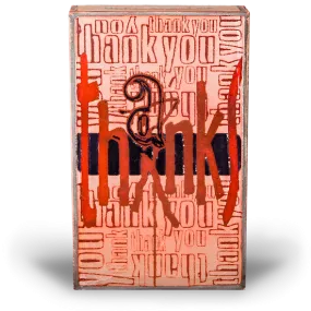 Llew - Spiritiles - Glass Over Copper - "Thanks" #083