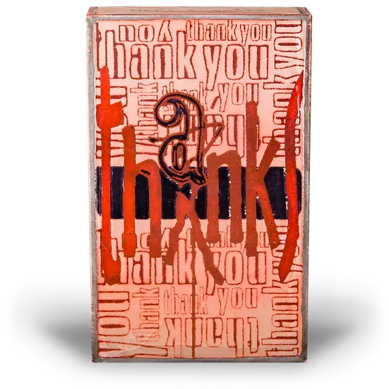 Llew - Spiritiles - Glass Over Copper - "Thanks" #083