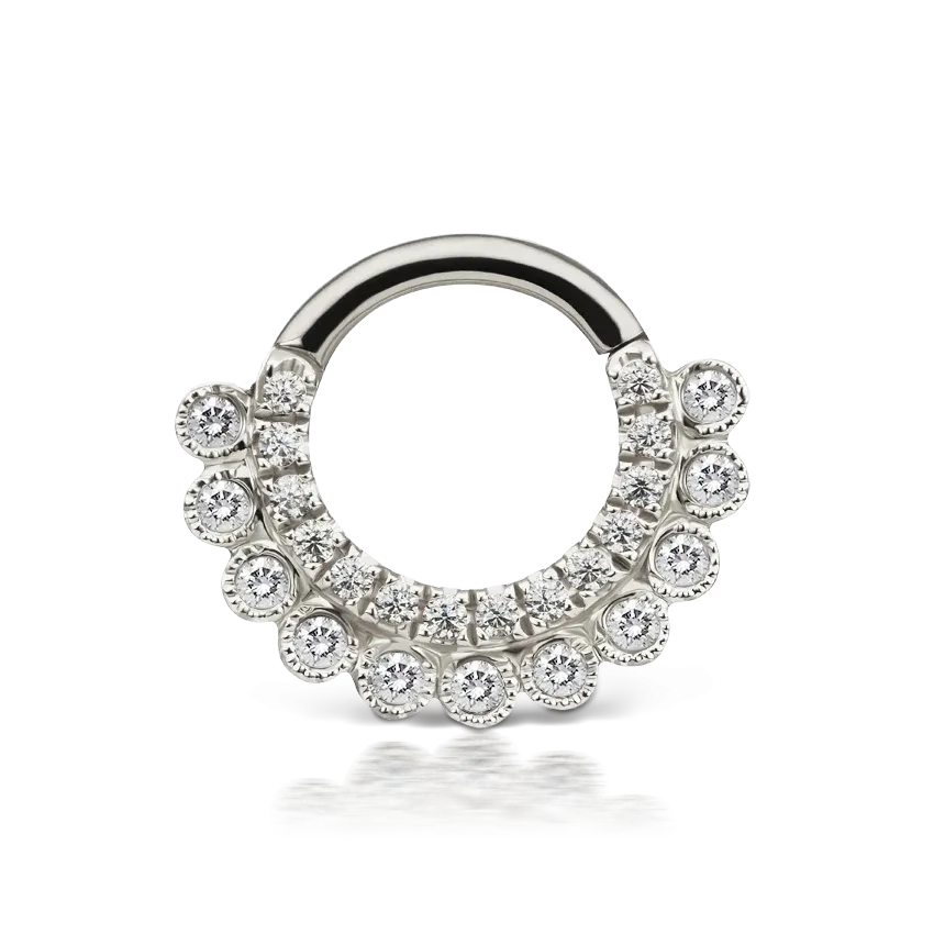 Maria Tash Diamond Apsara Hoop Earring (NON INVISIBLE)