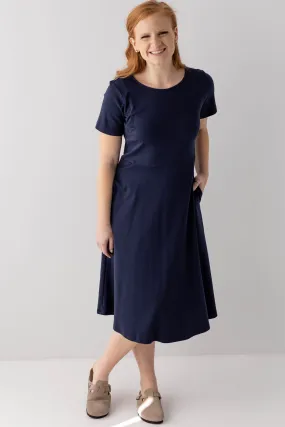 'Marianne' Fit & Flare Cotton Blend Dress