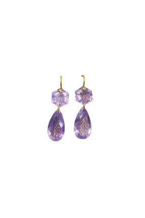 Marie Helene de Taillac Lavender Quartz Bianca Earrings