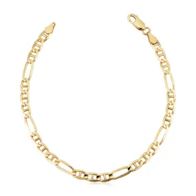 MEN'S YELLOW GOLD FICONUCCI LINK BRACELET, 4.8MM