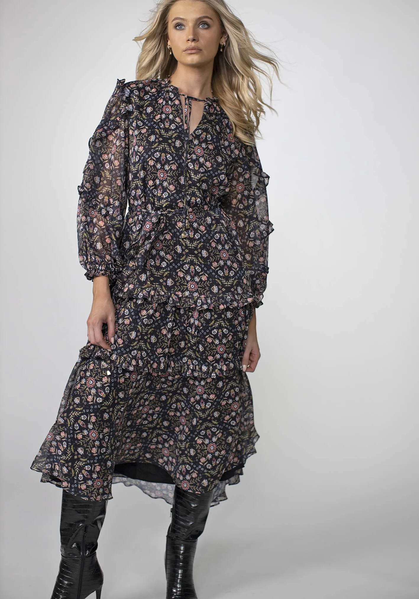 Midnight Rain Maxi Dress