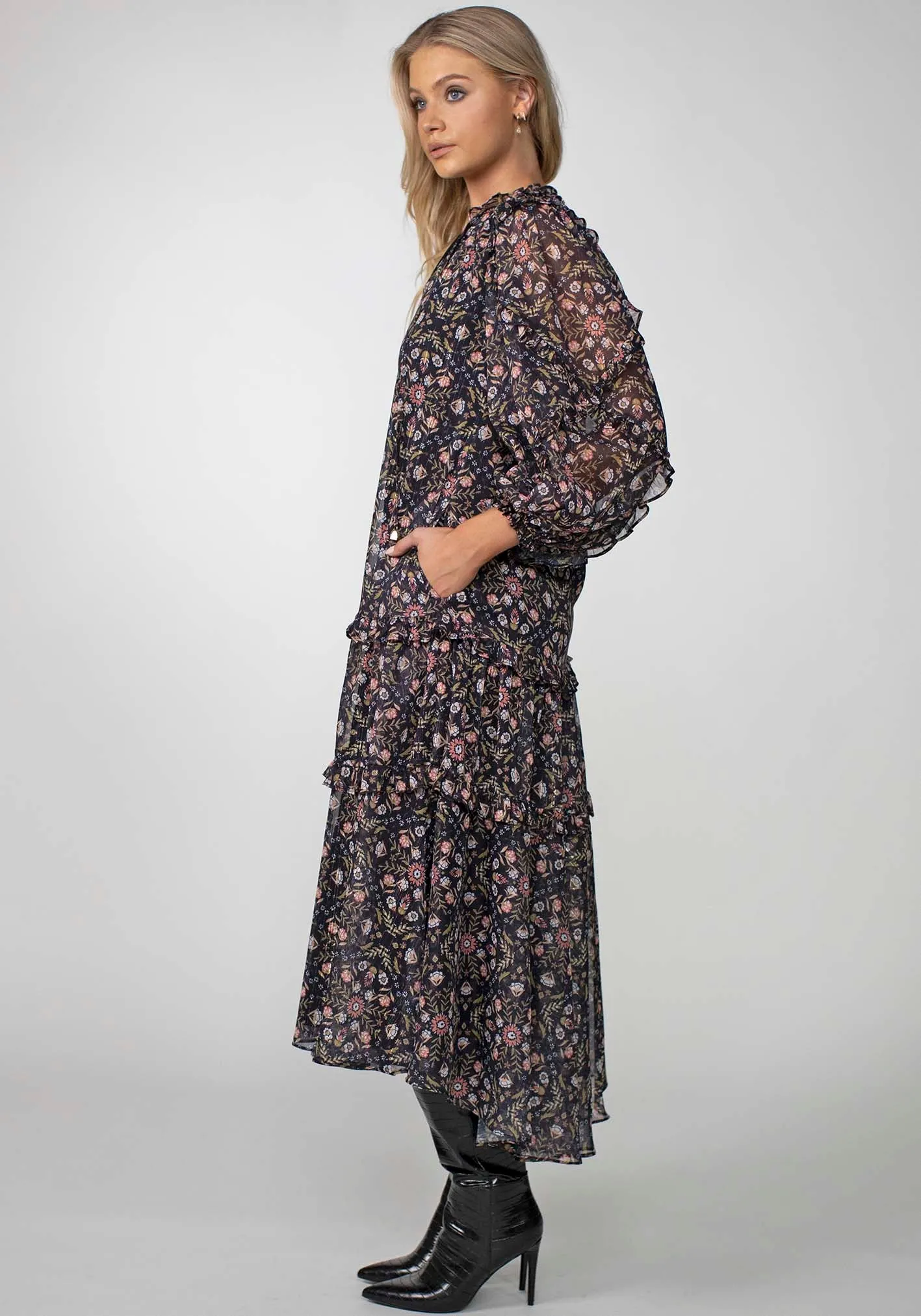 Midnight Rain Maxi Dress