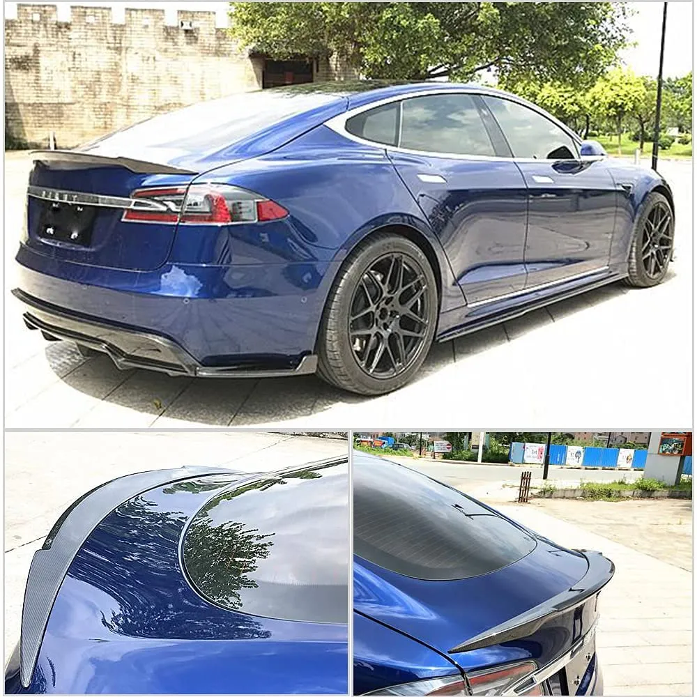 Model S Spoiler R-Style - Real Molded Carbon Fiber