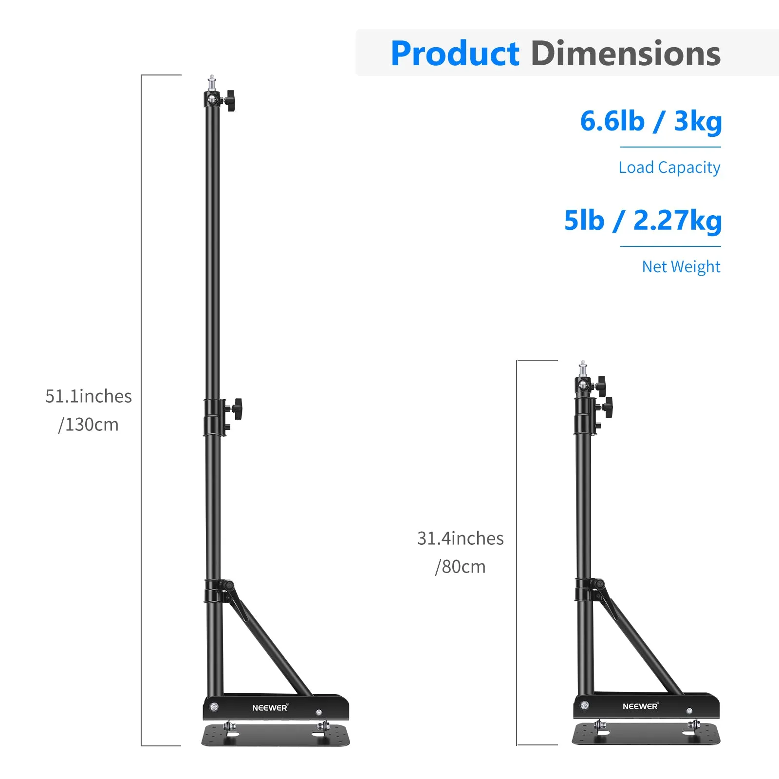 NEEWER 130cm Wall Mounting Triangle Boom Arm