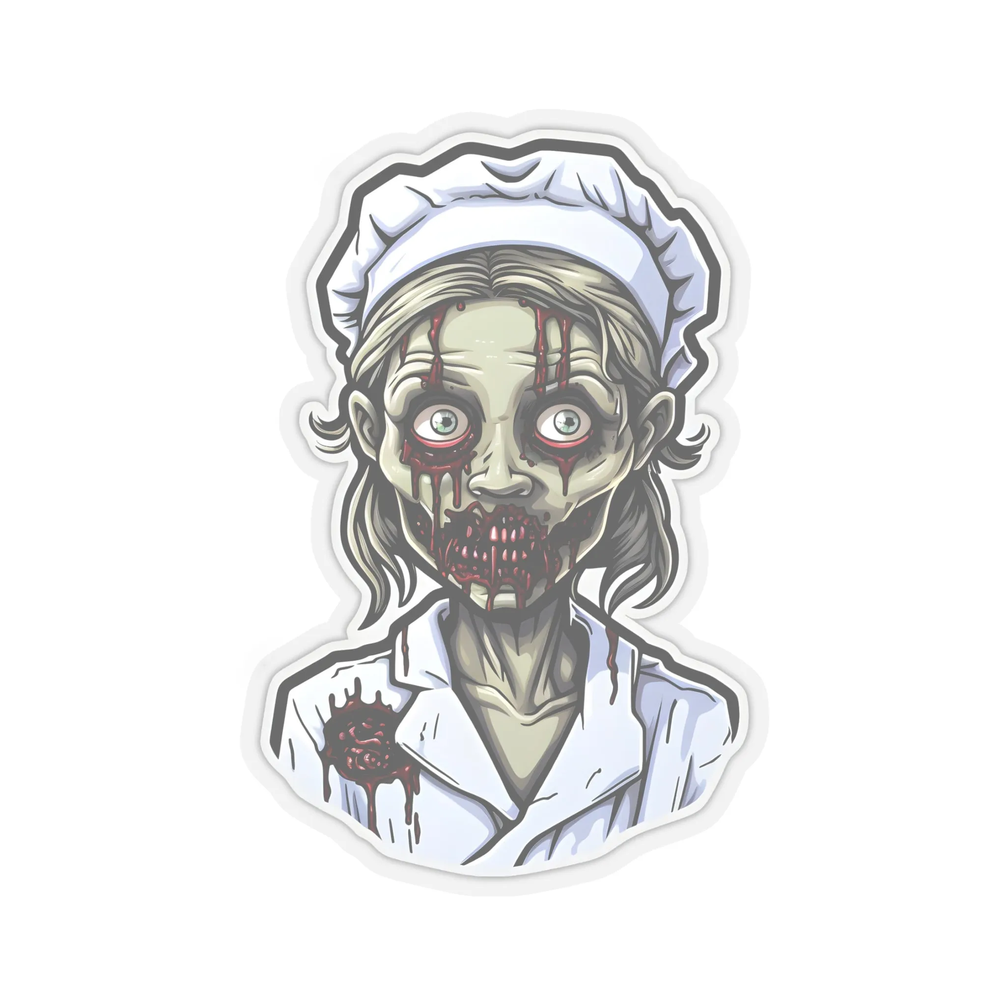 Nurse of the Undead: Halloween Zombie Nurse Stickers for All Ages