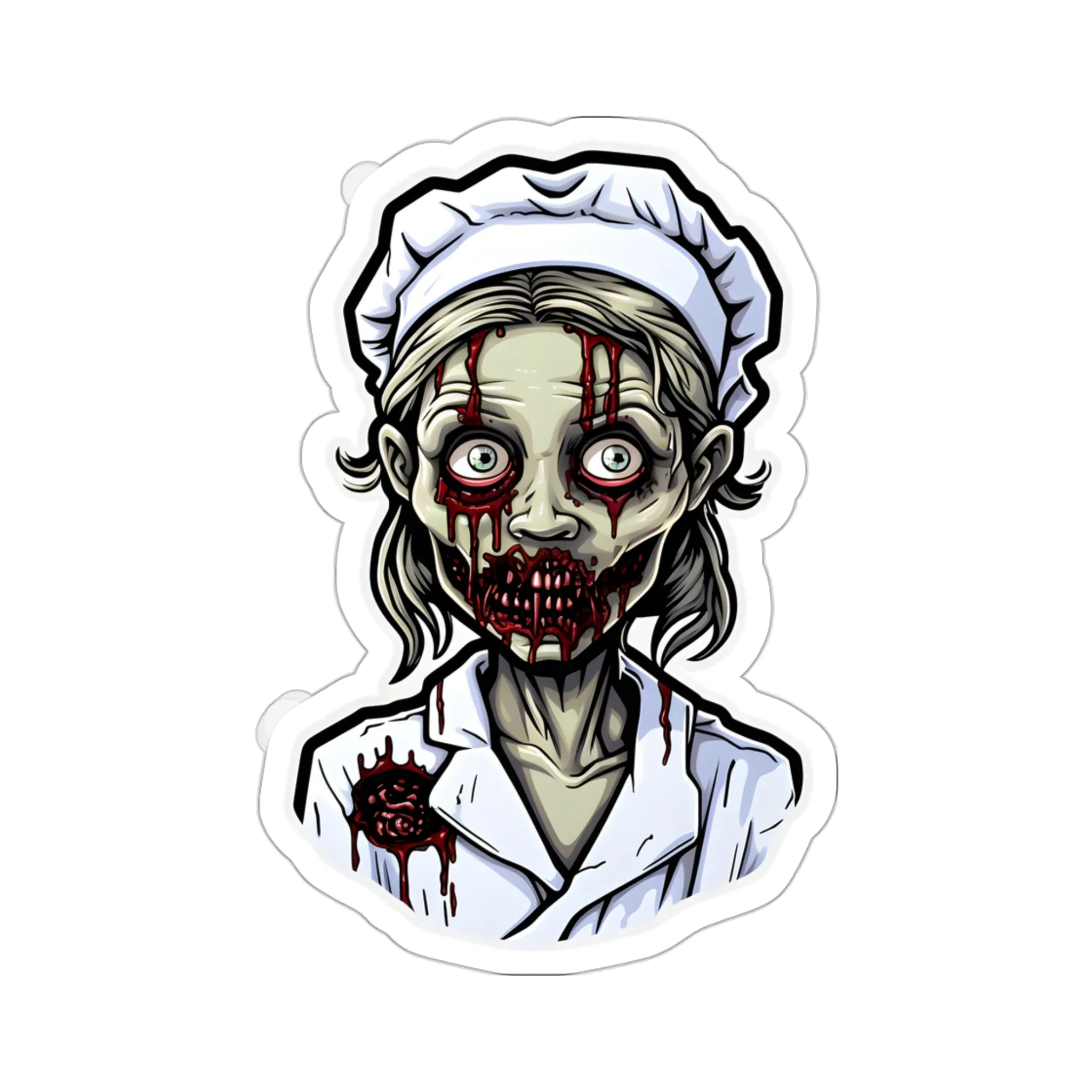 Nurse of the Undead: Halloween Zombie Nurse Stickers for All Ages