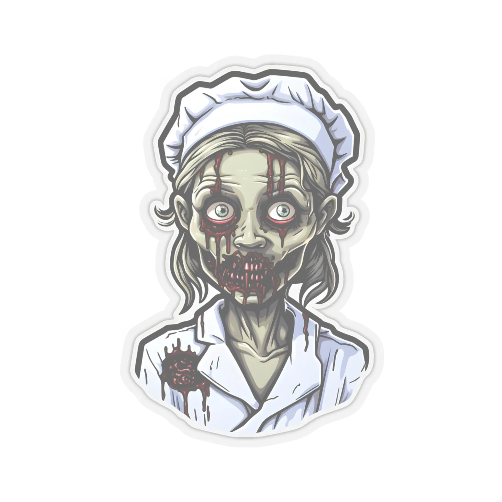 Nurse of the Undead: Halloween Zombie Nurse Stickers for All Ages