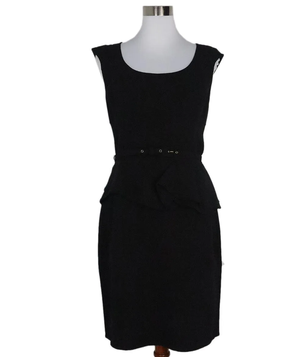 Oscar De La Renta Black Wool Dress sz 10