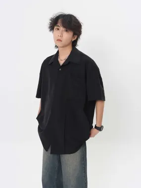 Oversized Lightweight Button Shirt with Pocket