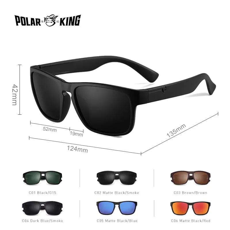 POLARKING Brand Polarized Sunglasses For Men Plastic Oculos de sol Men's Fashion Square Driving  Eyewear Travel Sun Glass