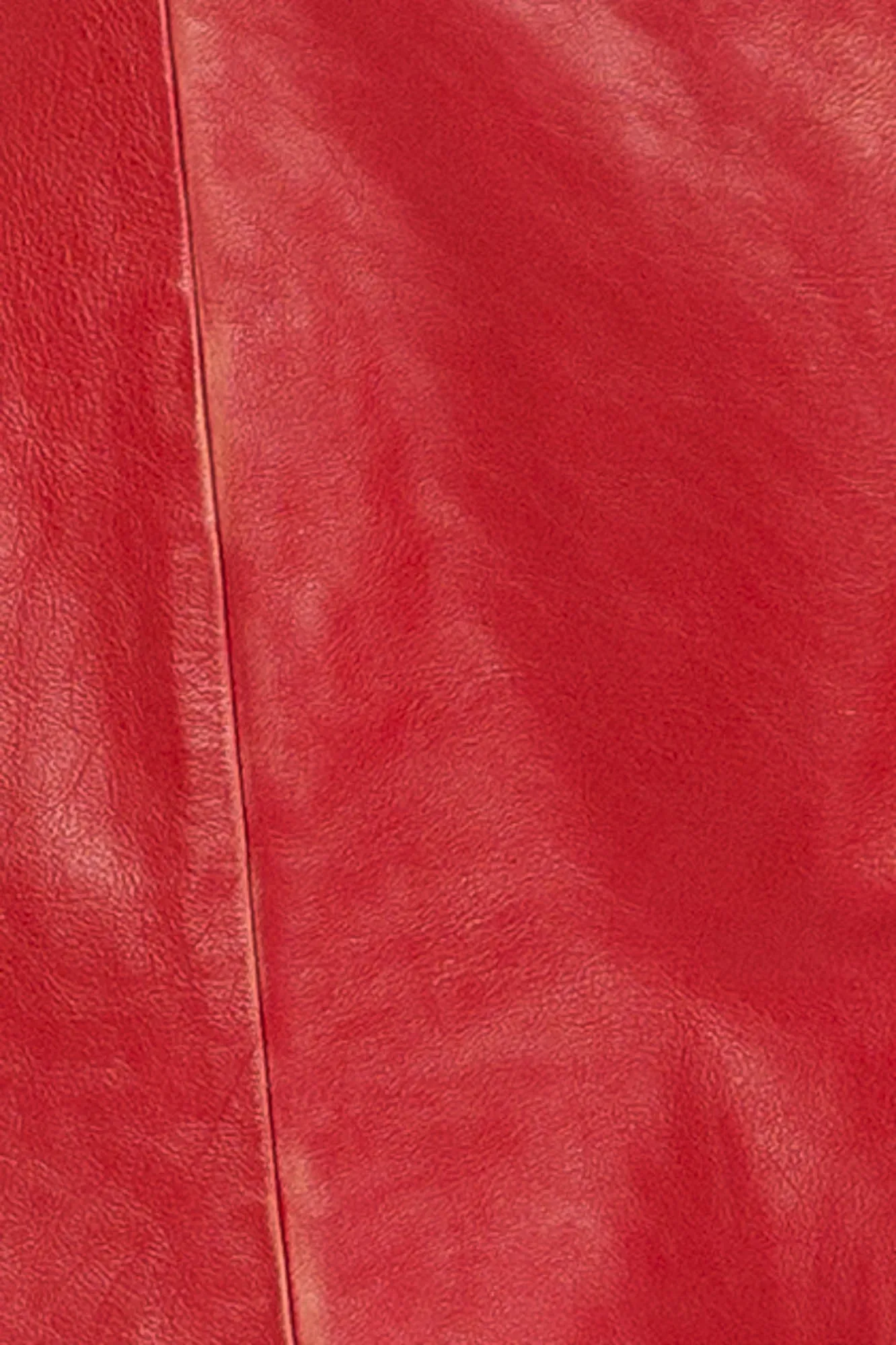 Prada - New Asymmetrical Red Leather Skirt -