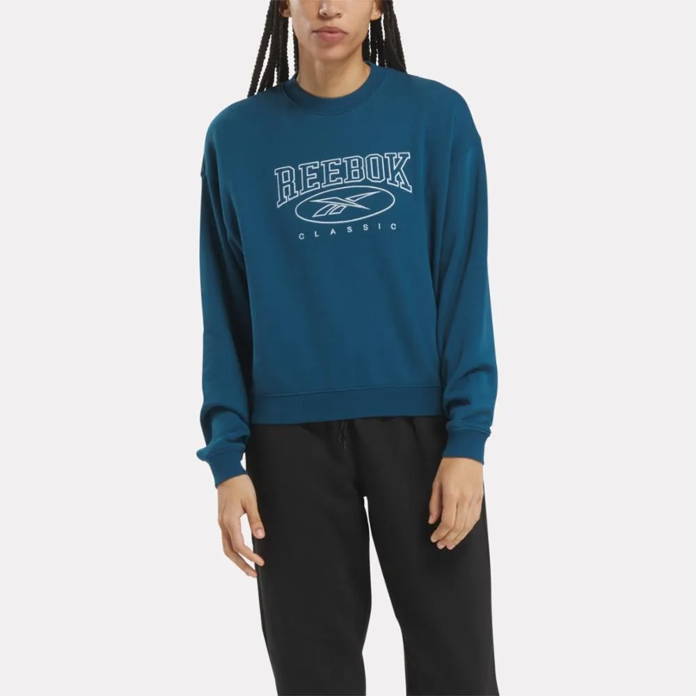 Reebok Apparel Women Archive Evolution Crew Sweatshirt ESCAPE BLUE