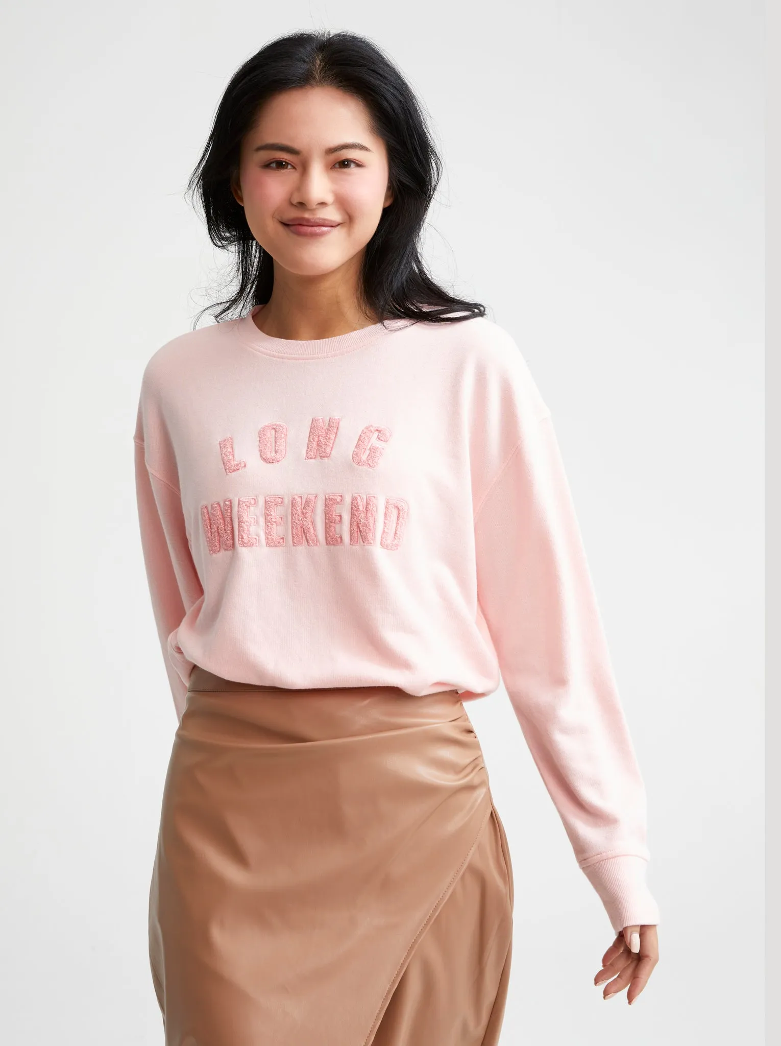 Shiraleah "Long Weekend" Sweatshirt, Rose