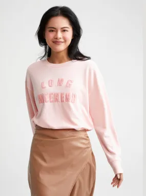 Shiraleah "Long Weekend" Sweatshirt, Rose