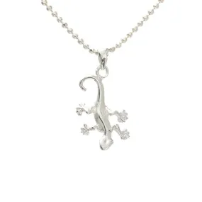 Sterling Silver Gecko Pendant (Chain Sold Separately)