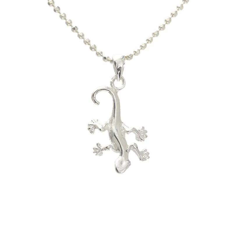 Sterling Silver Gecko Pendant (Chain Sold Separately)