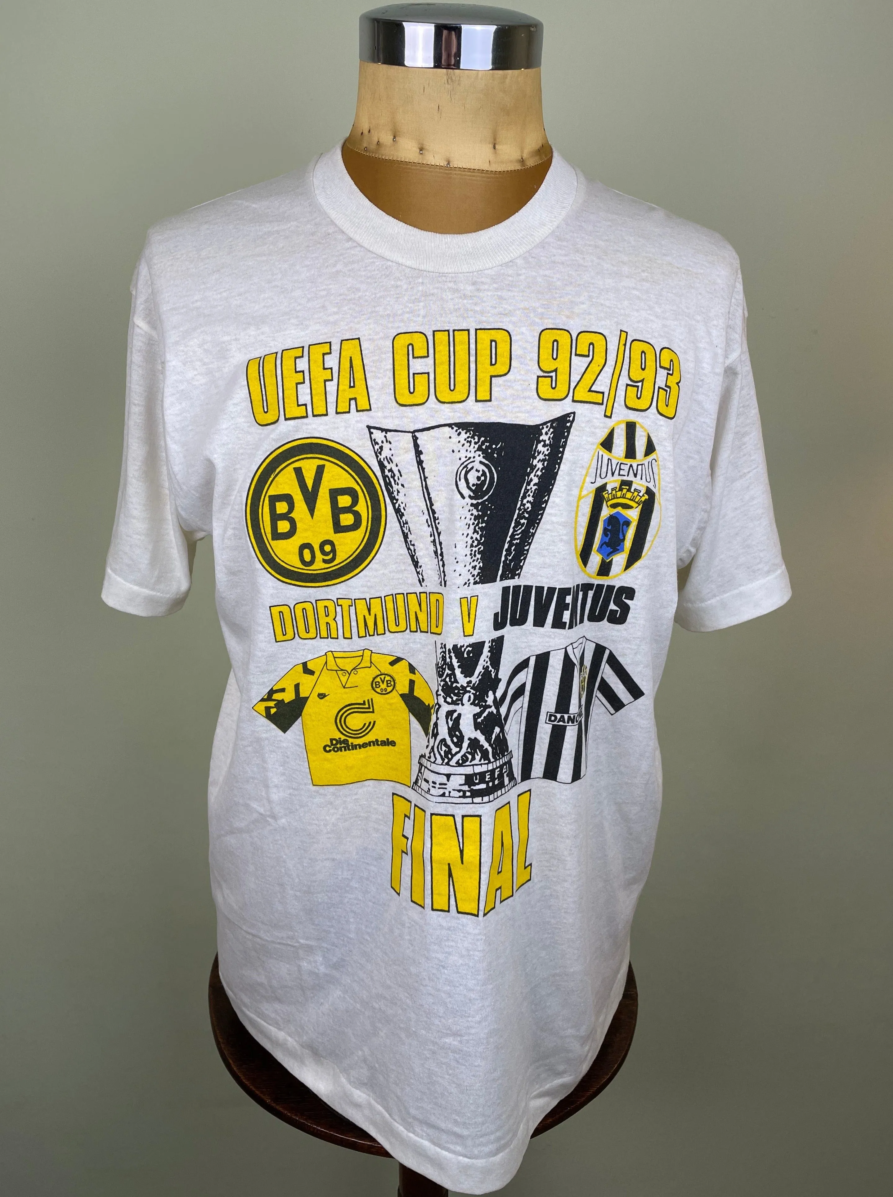 T-Shirt | 1993 | Juve vs Dortmund | UEFA Cup Final | Bootleg T-Shirt | Signed by Andreas Möller