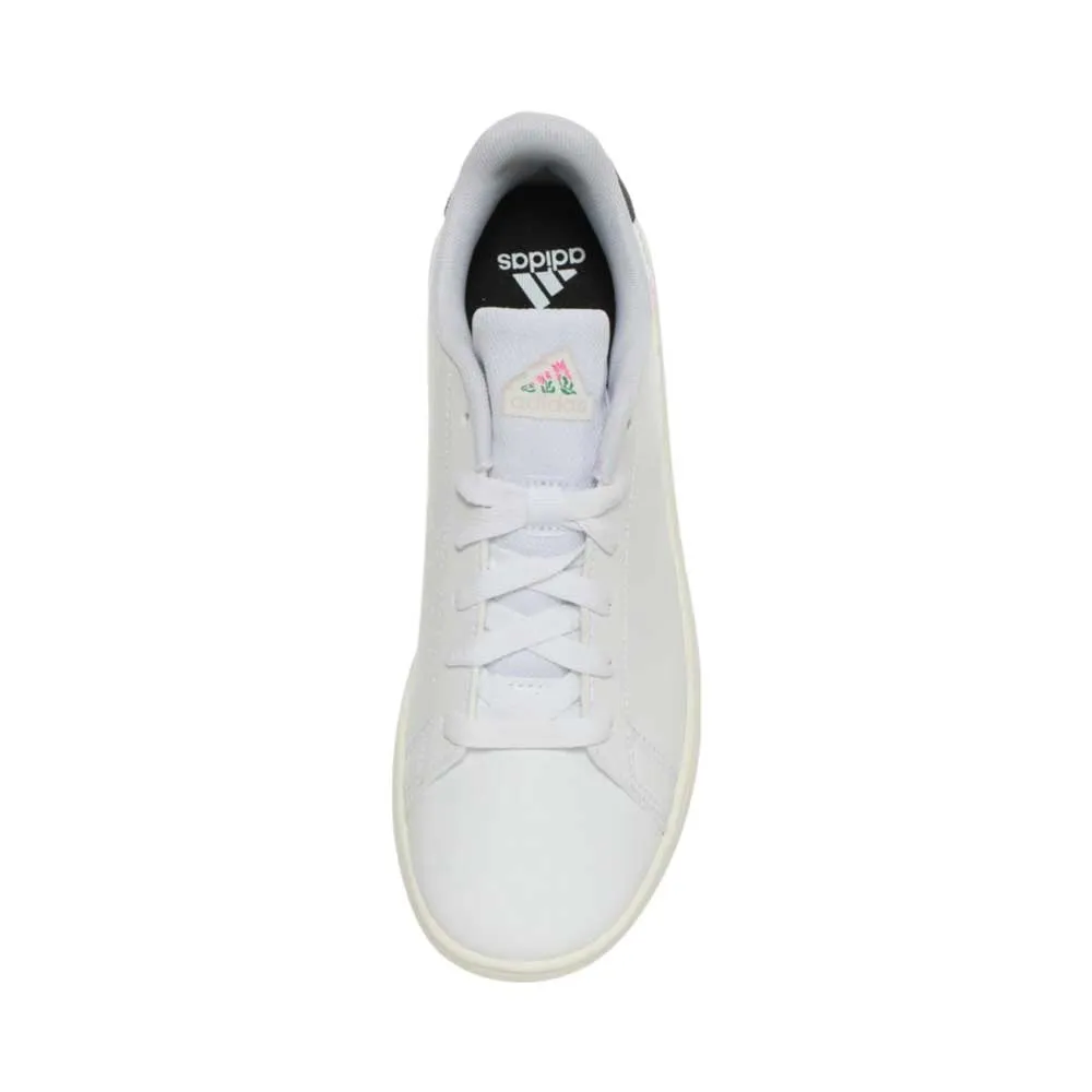 Tenis Adidas Niño Advantage K Id8408 Blanco Flores