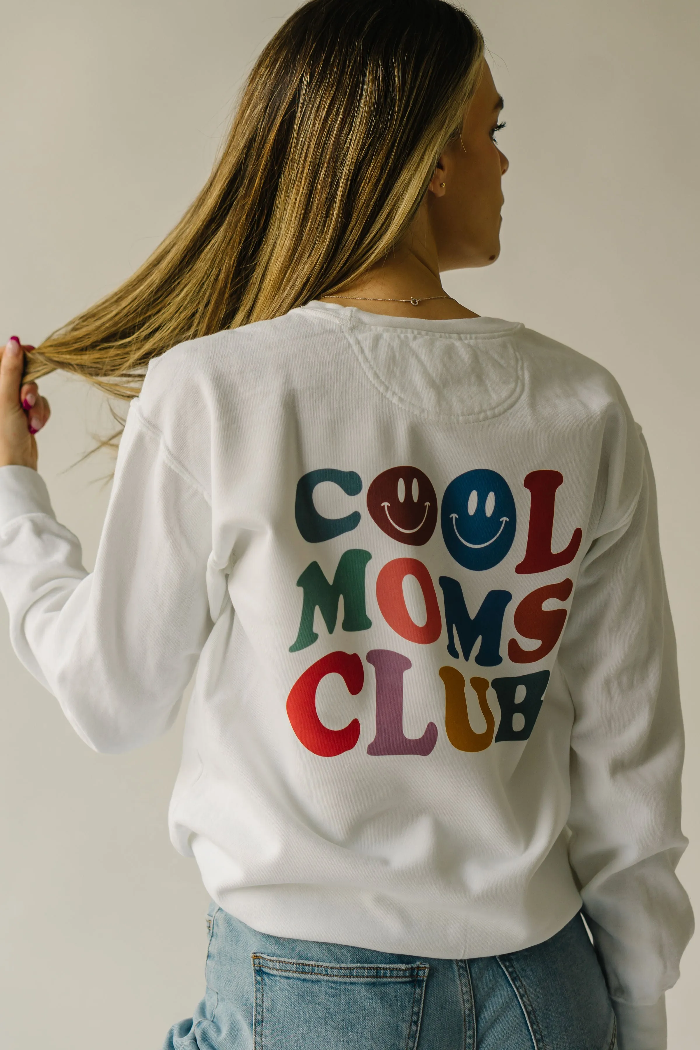 The Cool Moms Club Sweatshirt in White