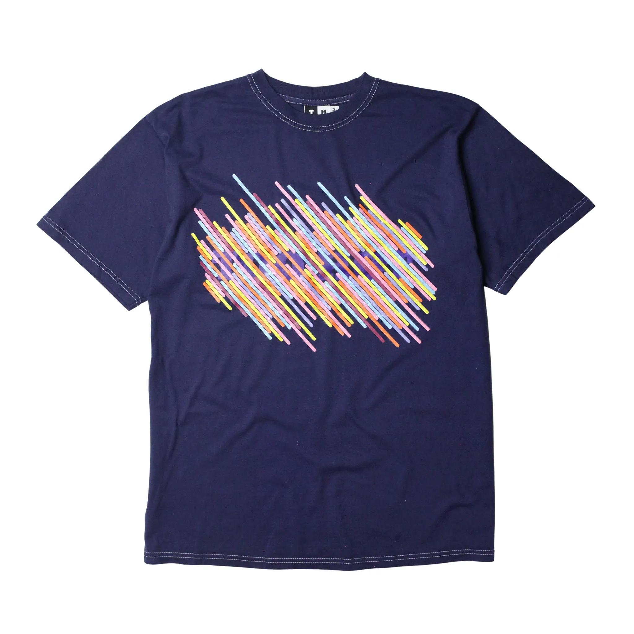 TOO HOT Stripes Navy Garment Dyed T-Shirt