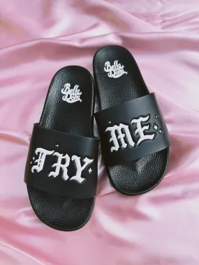 Try Me Slides - Black